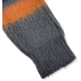 バーバリーロンドン BURBERRY LONDON ボーダーモヘアニットセーター 8037217 グレー モヘア メンズ セーター