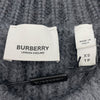 バーバリー BURBERRY ボーダーモヘアニットセーター 8037217 グレー モヘア メンズ セーター