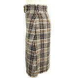 グッチ GUCCI GGバックルツイードスカート 423871 ブラウン ウール レディース スカート