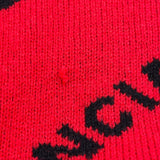 バレンシアガ BALENCIAGA オールオーバーロゴニットセーター 542601 レッド ウール メンズ セーター