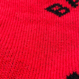 バレンシアガ BALENCIAGA オールオーバーロゴニットセーター 542601 レッド ウール メンズ セーター