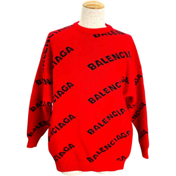 バレンシアガ BALENCIAGA オールオーバーロゴニットセーター 542601