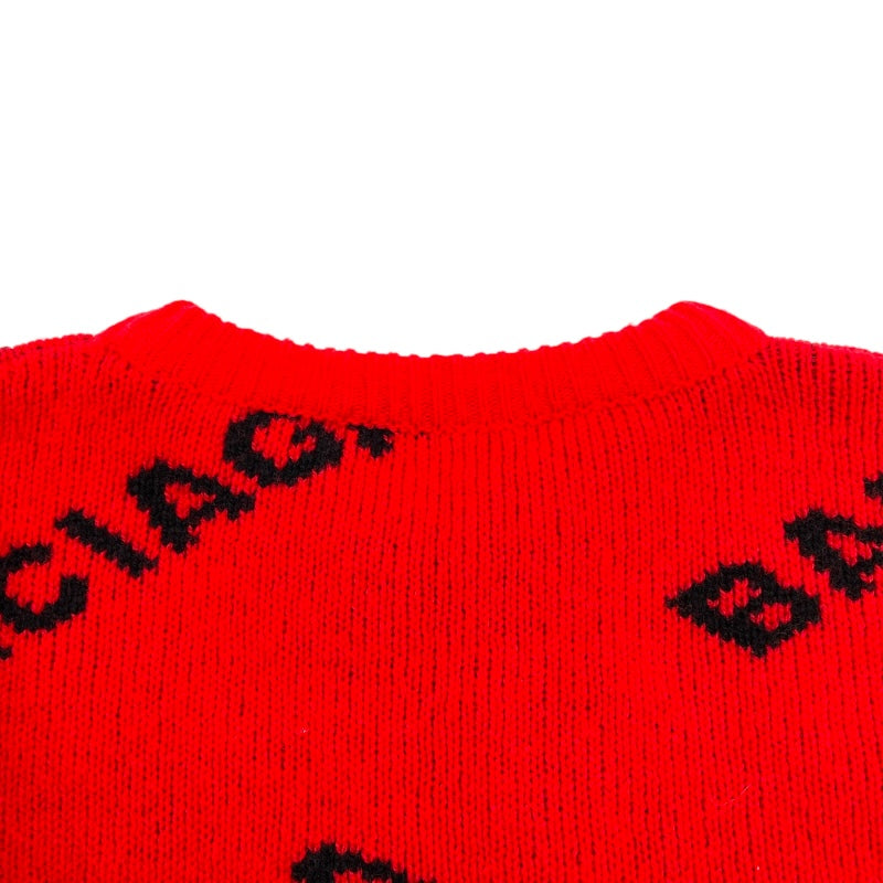 バレンシアガ BALENCIAGA オールオーバーロゴニットセーター 542601