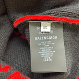 バレンシアガ BALENCIAGA オールオーバーロゴニットセーター 542601 レッド ウール メンズ セーター
