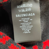 バレンシアガ BALENCIAGA オールオーバーロゴニットセーター 542601 レッド ウール メンズ セーター