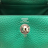 エルメス HERMES リンディミニ W刻 ヴェールヴェルティゴ シルバー金具 トリヨン レディース ショルダーバッグ