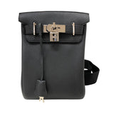 エルメス HERMES ケリーアッカドPM K刻印 ブラック シルバー金具 トゴ ユニセックス ボディバッグ