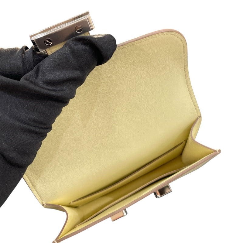 エルメス HERMES コンスタンススリム W刻印 ジョーヌミルトン シルバー金具 エプソン レディース ポーチ