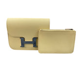 エルメス HERMES コンスタンススリム W刻印 ジョーヌミルトン シルバー金具 エプソン レディース ポーチ