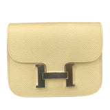 エルメス HERMES コンスタンススリム W刻印 ジョーヌミルトン シルバー金具 エプソン レディース ポーチ