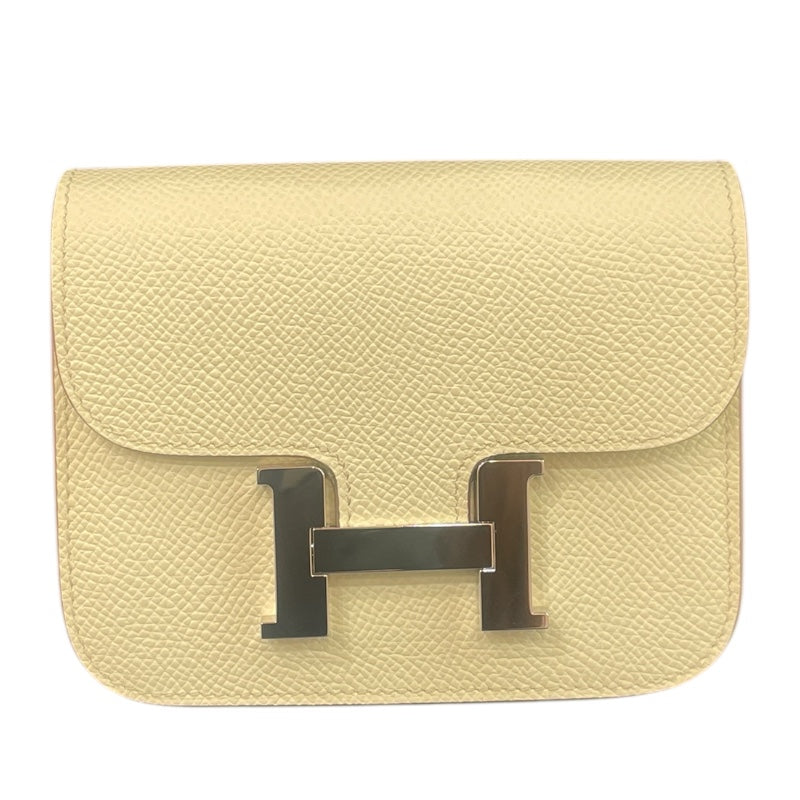 エルメス HERMES コンスタンススリム W刻印 ジョーヌミルトン シルバー金具 エプソン レディース ポーチ