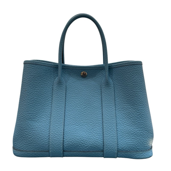 エルメス HERMES ガーデンパーティーTPM D刻印 ブルーノール・シルバー金具 ネゴンダ レディース ハンドバッグ
