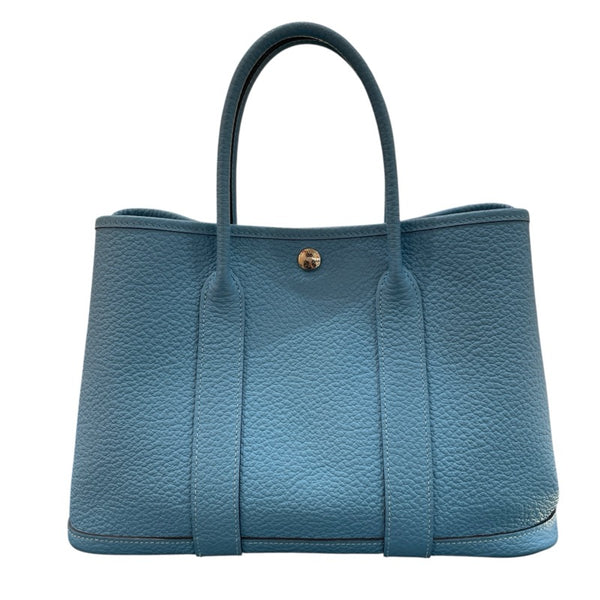 エルメス HERMES ガーデンパーティーTPM D刻印 ブルーノール・シルバー金具 ネゴンダ レディース ハンドバッグ