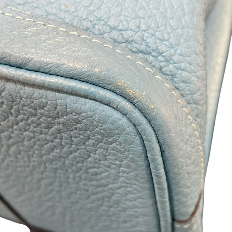 エルメス HERMES ガーデンパーティーTPM D刻印 ブルーノール・シルバー金具 ネゴンダ レディース ハンドバッグ