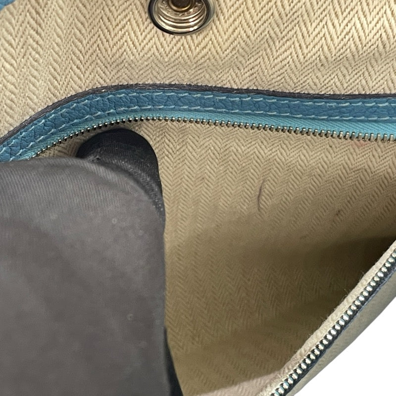 エルメス HERMES ガーデンパーティーTPM D刻印 ブルーノール・シルバー金具 ネゴンダ レディース ハンドバッグ