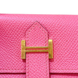 エルメス HERMES ベアン4連キーケース X刻 ローズリップスティック/ゴールド金具 エプソン レディース キーケース