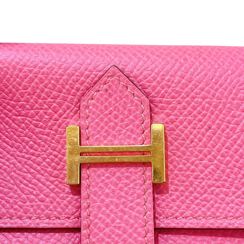 エルメス HERMES ベアン4連キーケース X刻 ローズリップスティック