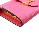 エルメス HERMES ベアン4連キーケース X刻 ローズリップスティック/ゴールド金具 エプソン レディース キーケース