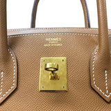 エルメス HERMES バーキン35 □K刻 ゴールド ゴールド金具 レディース ハンドバッグ