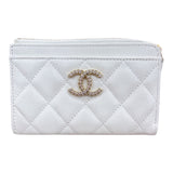 シャネル CHANEL マトラッセコインケース ホワイト GD金具 キャビアスキン/GD金具 レディース コインケース