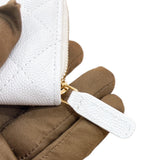 シャネル CHANEL マトラッセコインケース ホワイト GD金具 キャビアスキン/GD金具 レディース コインケース