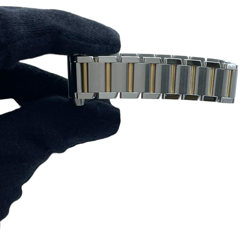 カルティエ Cartier タンク フランセーズSM W51007Q4 ホワイト YG/SS クオーツ レディース 腕時計