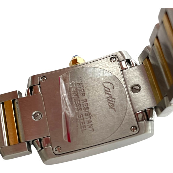 カルティエ Cartier タンク フランセーズSM W51007Q4 ホワイト YG/SS クオーツ レディース 腕時計