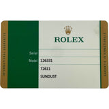 ロレックス ROLEX イトジャスト 41 126331 シャンパンゴールド/サンダスト PG/SS 自動巻き メンズ 腕時計