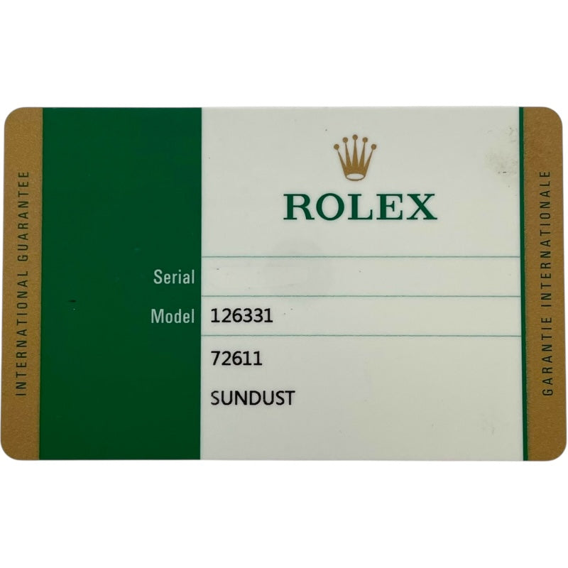 ロレックス ROLEX イトジャスト 41 126331 シャンパンゴールド/サンダスト PG/SS 自動巻き メンズ 腕時計