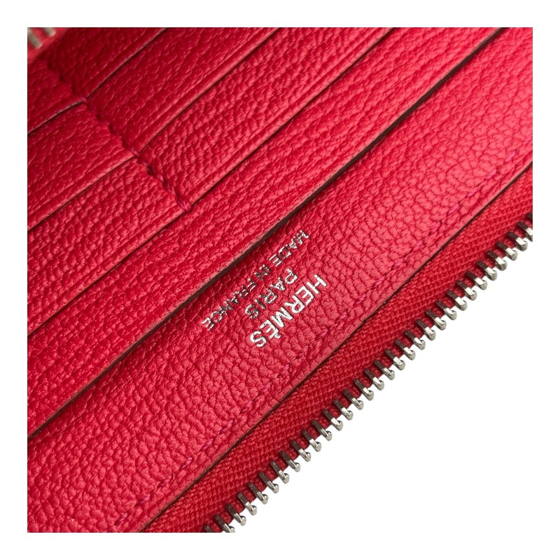 エルメス HERMES アザップロングクラシック c刻 ブーゲンビリア SV金具 シェーブル レディース 長財布