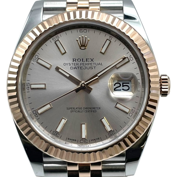 ロレックス ROLEX デイトジャスト 41 サンダスト　 126331 シャンパンゴールド/サンダスト　 PG/SS 自動巻き メンズ 腕時計