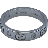 グッチ GUCCI アイコンリング 6Pダイヤ ホワイトゴールド 750/ダイヤモンド ジュエリー