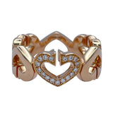 カルティエ Cartier Cハートダイヤリング ピンクゴールド 750 ジュエリー