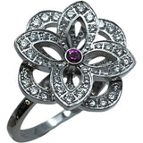 ルイ・ヴィトン LOUIS VUITTON クラッカントオープンフラワーダイヤリング ホワイトゴールド 750/ピンクサファイア/ダイヤモンド ジュエリー