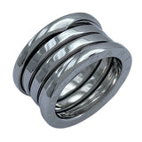 ブルガリ BVLGARI ビーゼロワンリング4バンド(M) ホワイトゴールド 750 ジュエリー