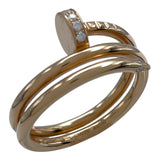 カルティエ Cartier ジュストアンクル ダイヤリング ダブル ピンクゴールド　 Au750/ダイヤモンド ジュエリー