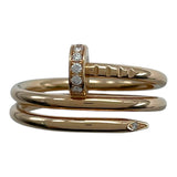 カルティエ Cartier ジュストアンクル ダイヤリング ダブル ピンクゴールド　 Au750/ダイヤモンド ジュエリー