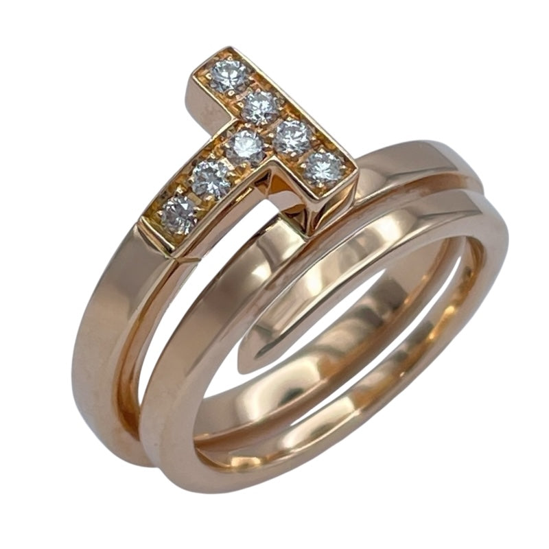 ティファニー TIFFANY＆CO Tスクエアラップリング ピンクゴールド Au750 ダイヤモンド ジュエリー