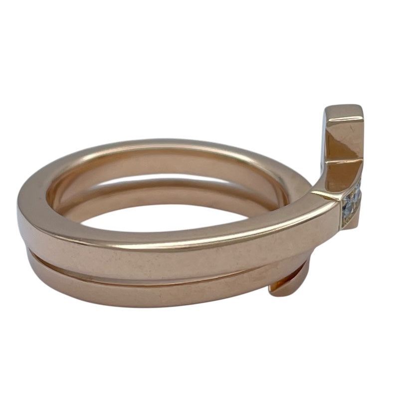 ティファニー TIFFANY＆CO Tスクエアラップリング ピンクゴールド Au750 ダイヤモンド ジュエリー