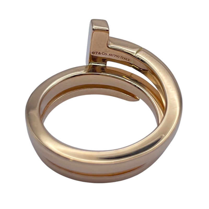 ティファニー TIFFANY＆CO Tスクエアラップリング ピンクゴールド Au750 ダイヤモンド ジュエリー