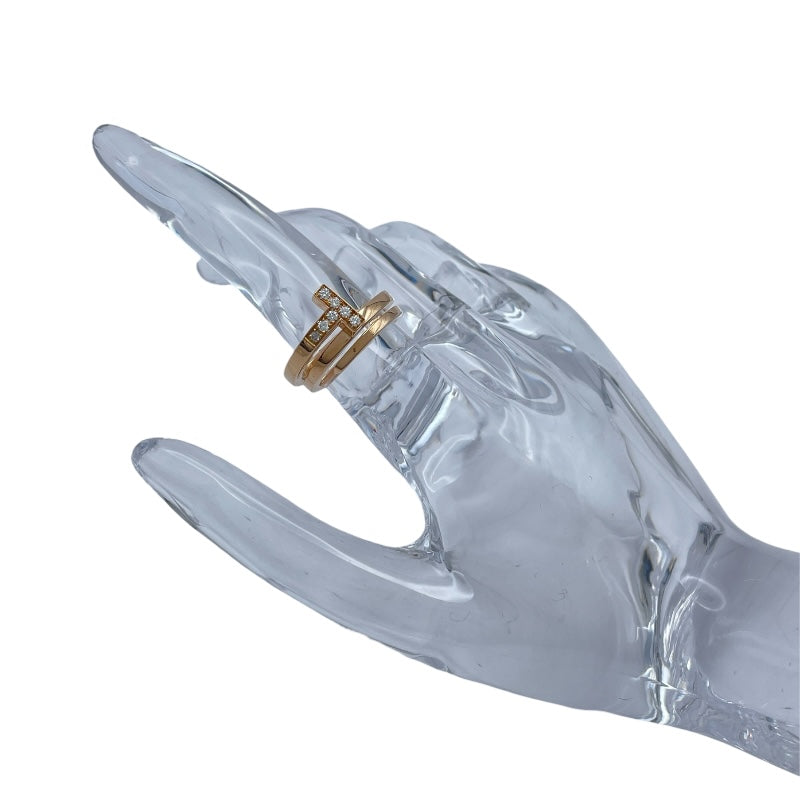 ティファニー TIFFANY＆CO Tスクエアラップリング ピンクゴールド Au750 ダイヤモンド ジュエリー