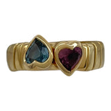 ブルガリ BVLGARI トゥボガスリング ゴールド 750 ブルートパーズ ジュエリー