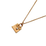 エルメス HERMES バーキンアミュレット ネックレス ピンクゴールド Au750 ダイヤモンド ジュエリー