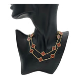 ヴァンクリーフ＆アーペル Van Cleef & Arpels ヴィンテージアルハンブラロングネックレス ピンクゴールド Au750 カーネリアン ジュエリー