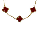 ヴァンクリーフ＆アーペル Van Cleef & Arpels ヴィンテージアルハンブラロングネックレス ピンクゴールド Au750 カーネリアン ジュエリー