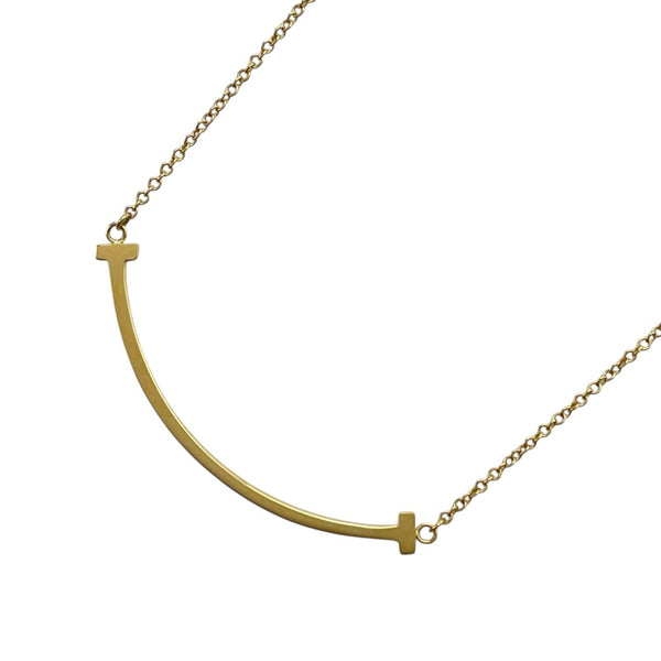 ティファニー TIFFANY＆CO Tスマイルネックレススモール ゴールド Au750 ジュエリー