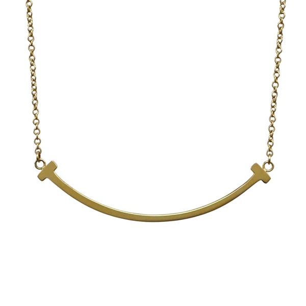 ティファニー TIFFANY＆CO Tスマイルネックレススモール ゴールド Au750 ジュエリー
