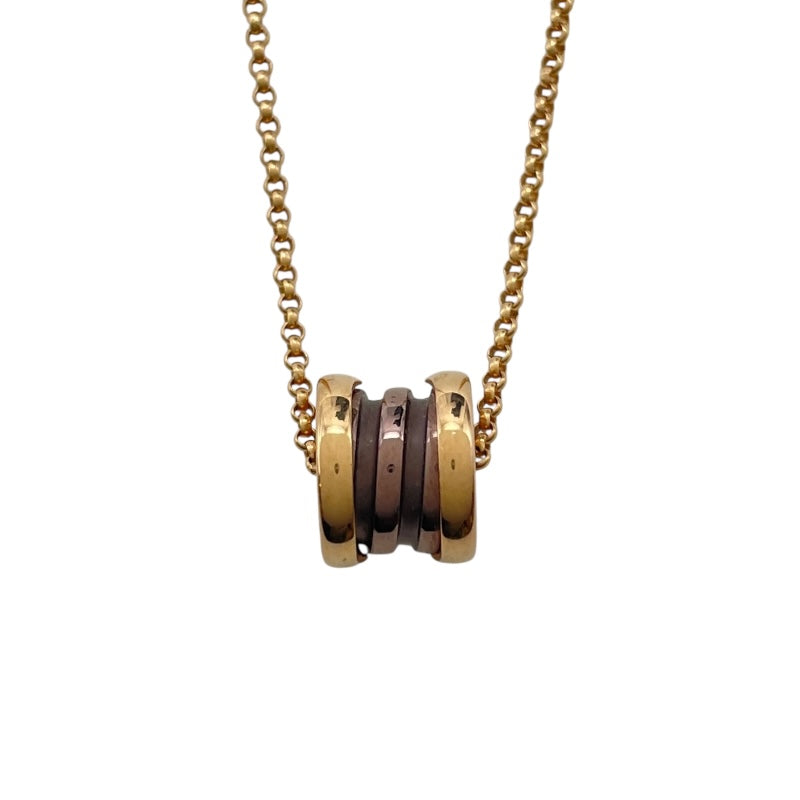 ブルガリ BVLGARI ビーゼロワンエレメントネックレス ピンクゴールドx
