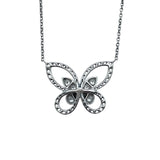 グラフ GRAFF バタフライシルエットダイヤネックレス ホワイトゴールド Au750 ジュエリー