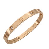 カルティエ Cartier ラブブレス 4Pダイヤ #17 K18PG ダイヤモンド ジュエリー